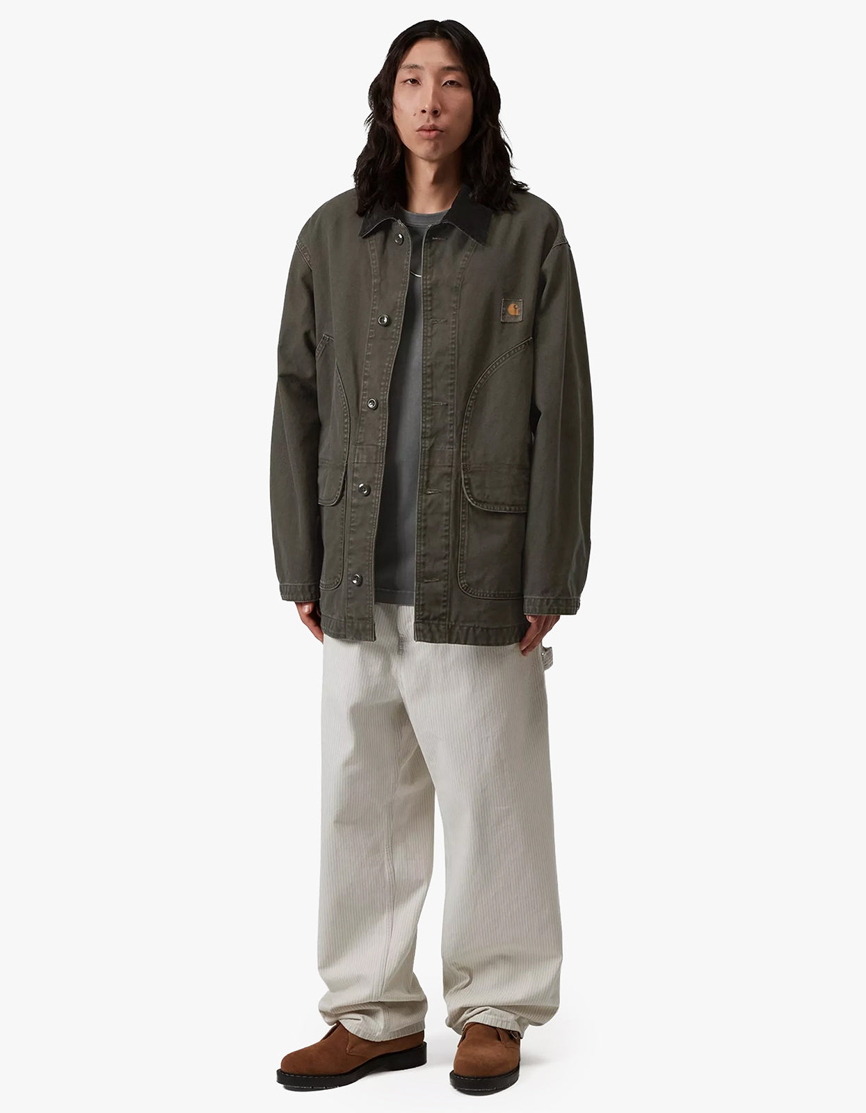 Carhartt WIP - Prescott Coat - Oxide Green/Black Garment Dyed