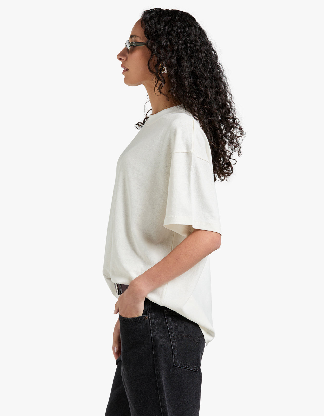 Hemp Jersey Boy Tee - Rice White