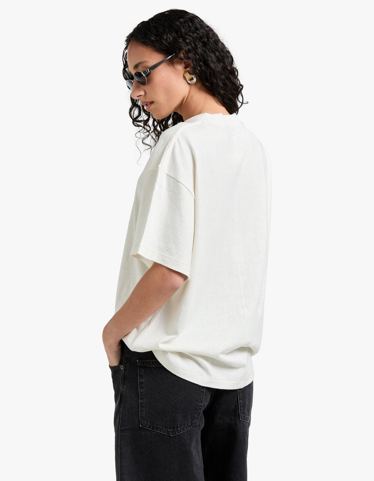 Hemp Jersey Boy Tee - Rice White