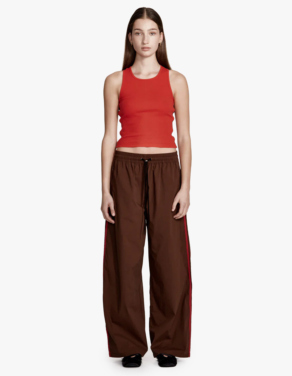 Rec Pant - Cocoa W Red Stripes