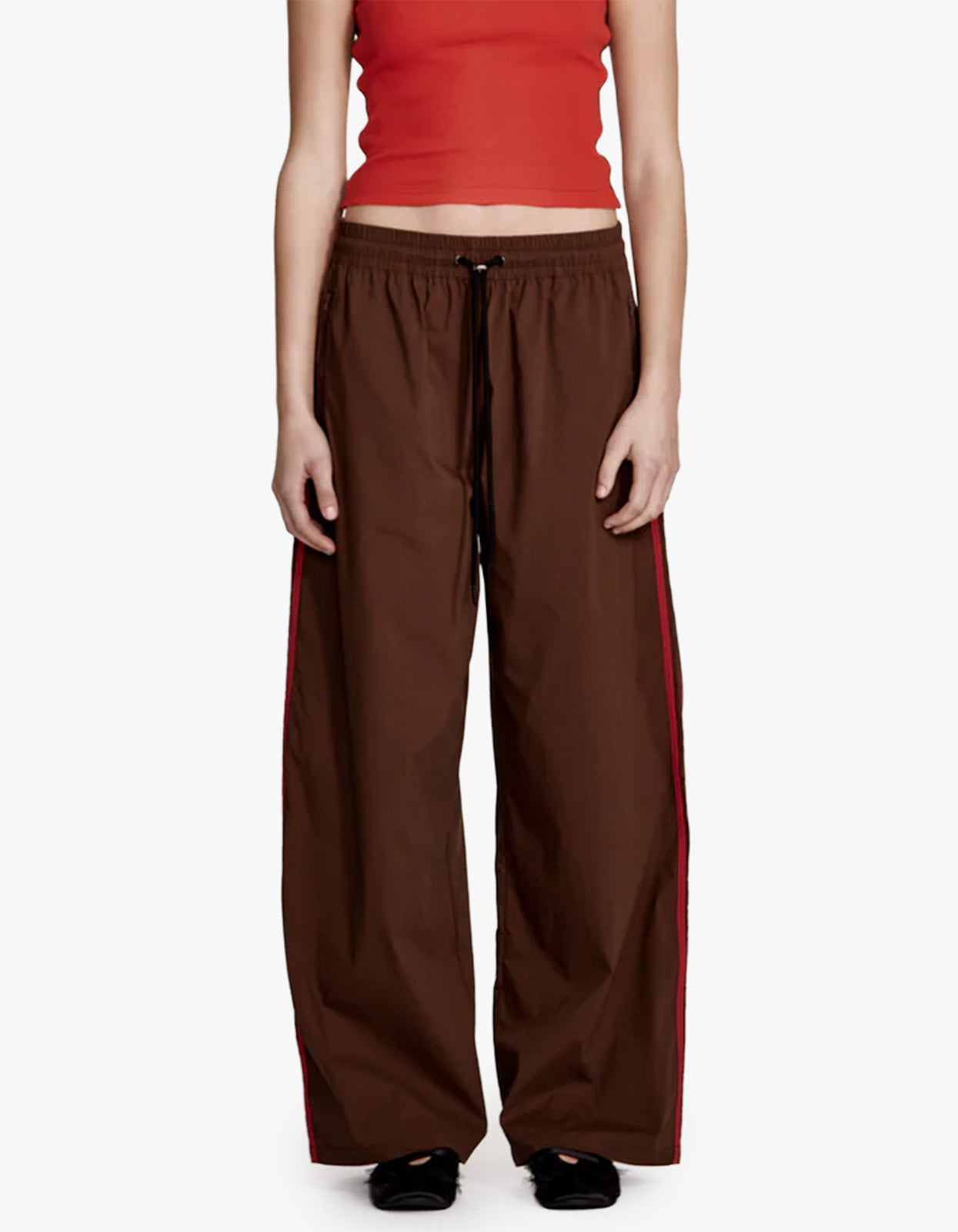 Rec Pant - Cocoa W Red Stripes