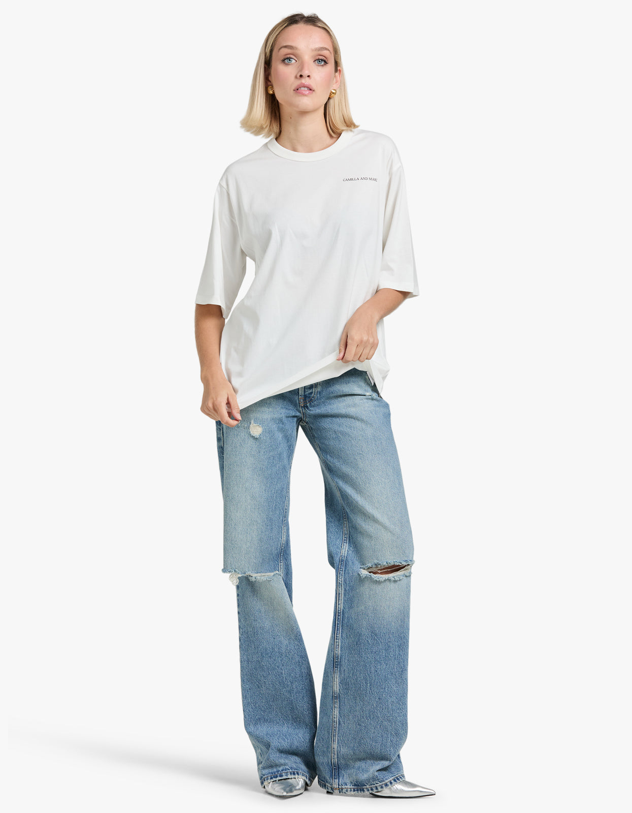 Zinnia Tee - Soft White