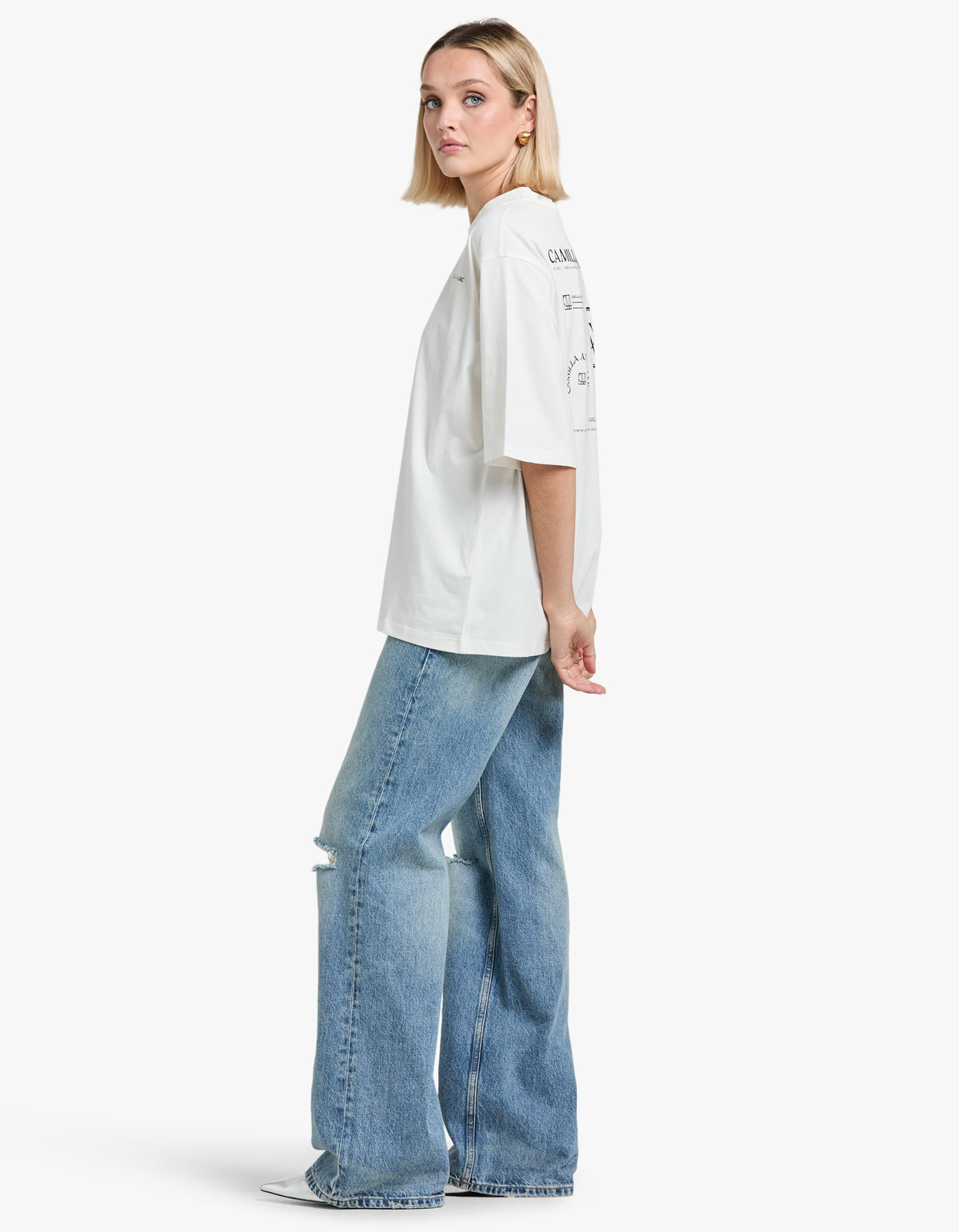 Zinnia Tee - Soft White