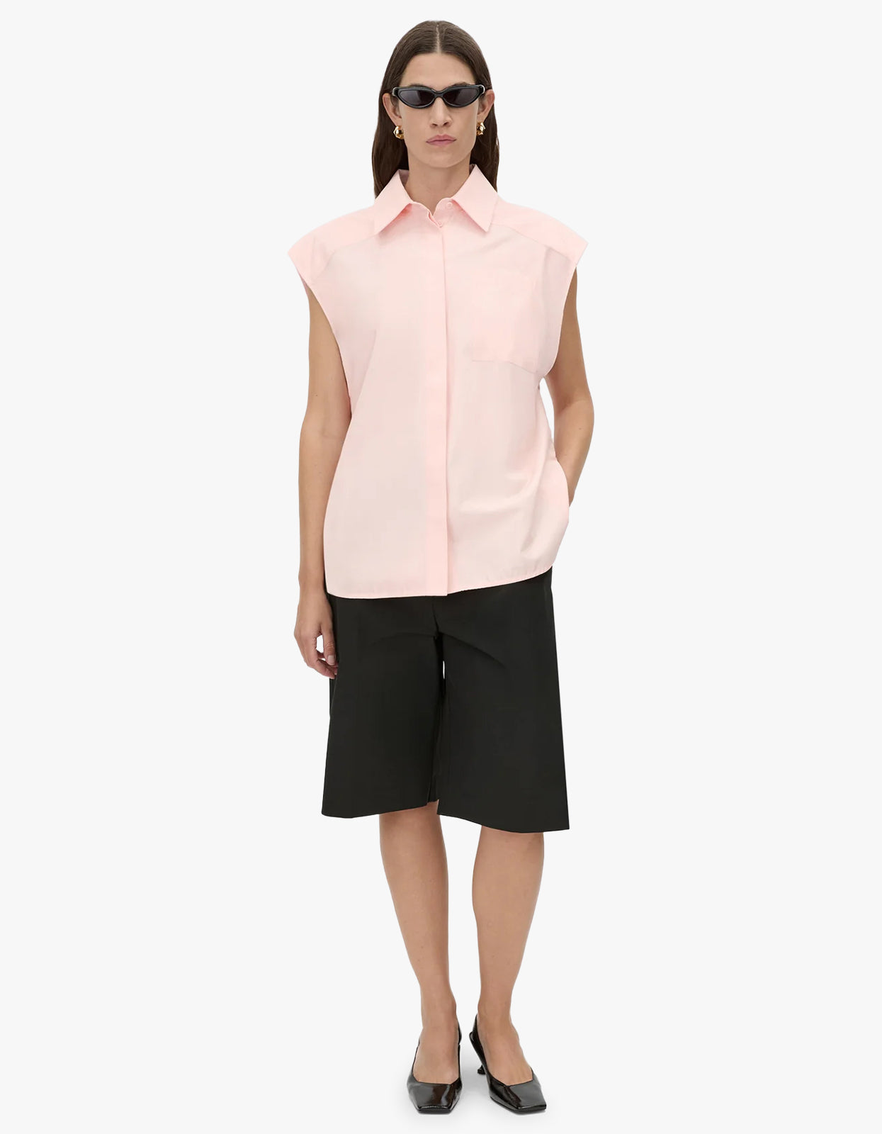 Milo Sleeveless Shirt - Pink Salt