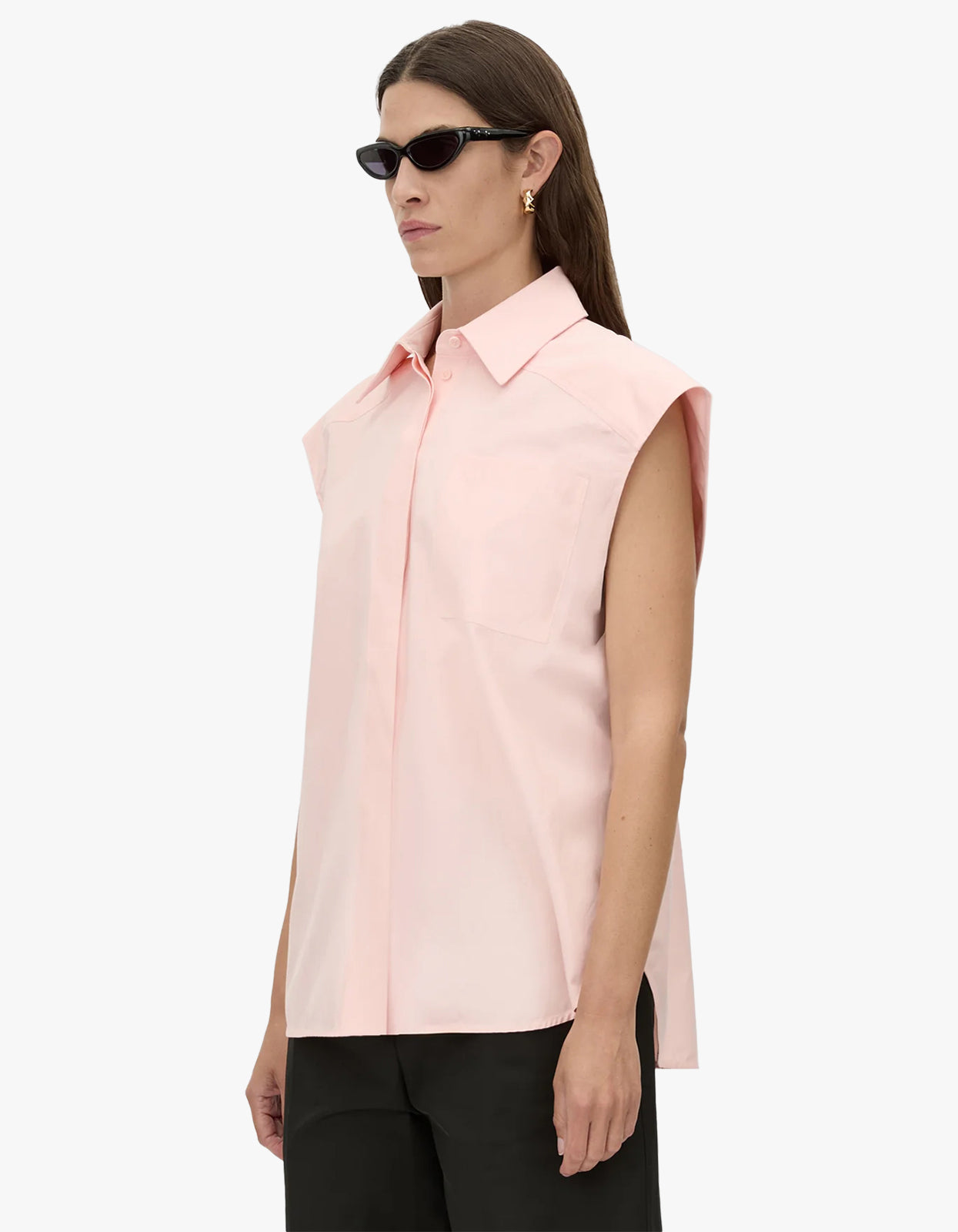 Milo Sleeveless Shirt - Pink Salt