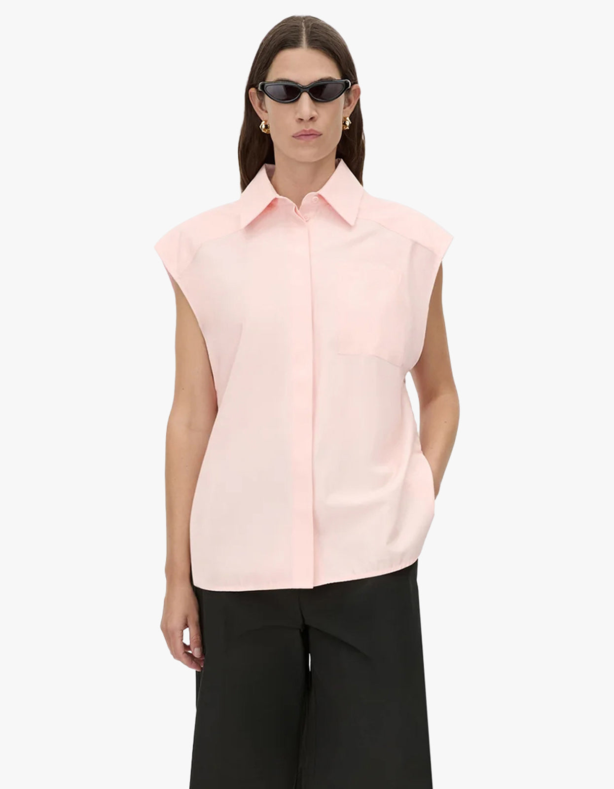 Milo Sleeveless Shirt - Pink Salt