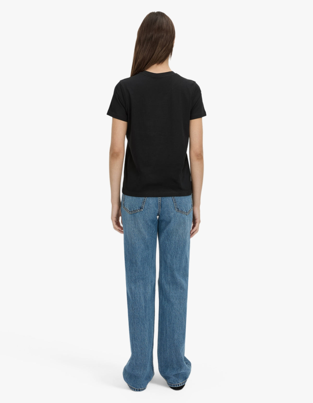 Lucinda Fitted Tee - Black/Soft White