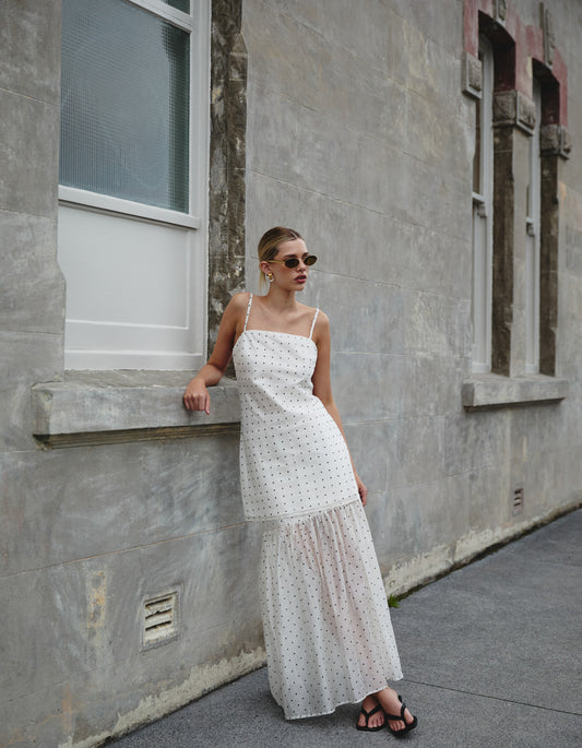Roma Maxi Skirt - Spot Print