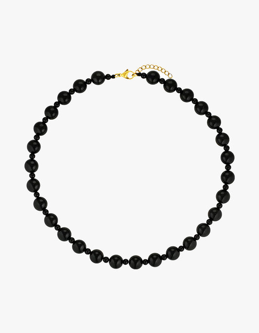Constance Necklace - Black Agate