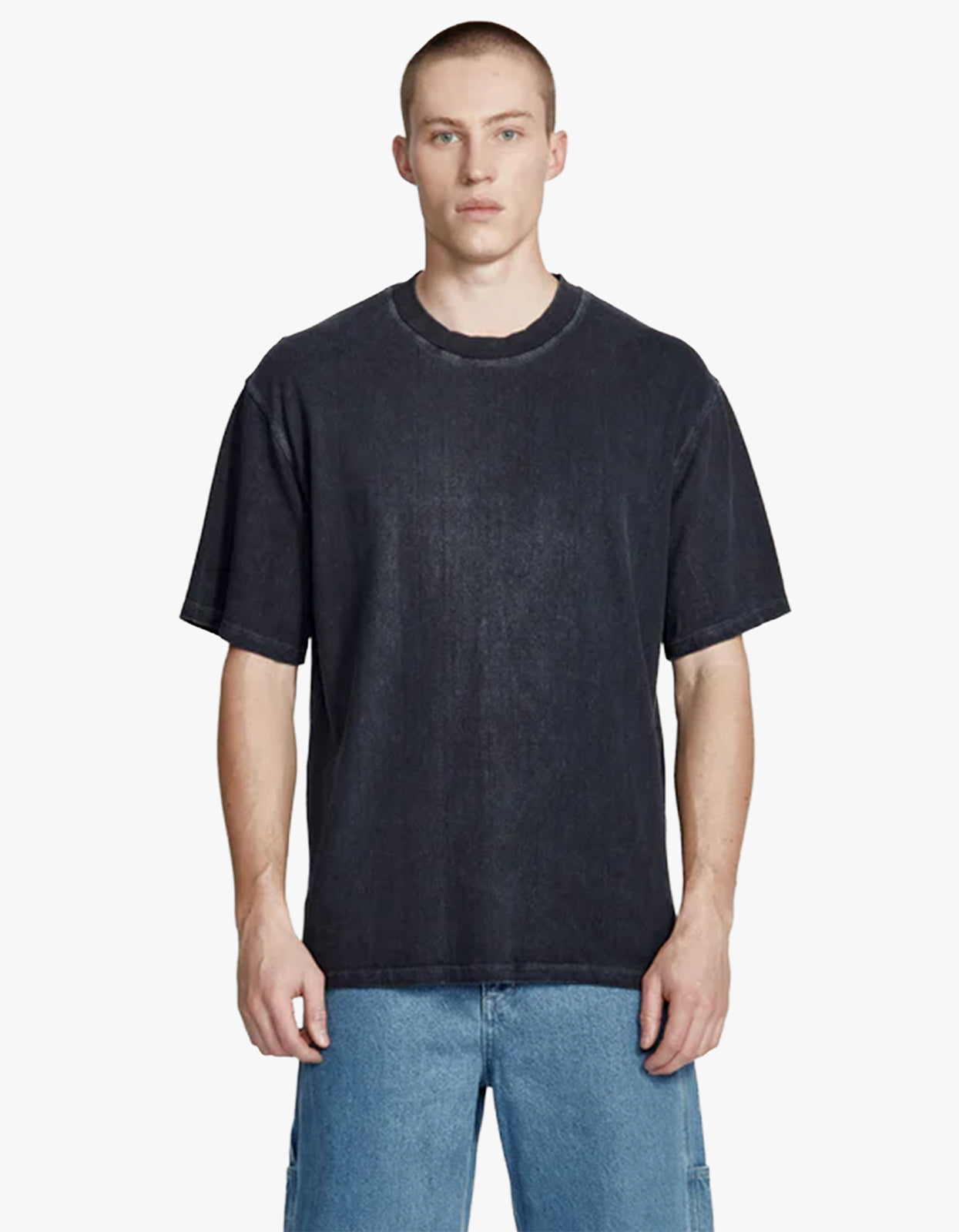 Mens Hemp Jersey Studio Tee - Vintage Midnight