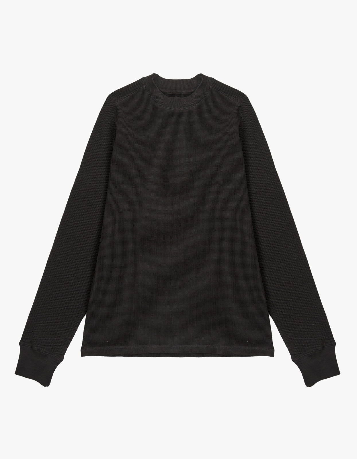 Mens Heavy Waffle L/S - Vintage Black