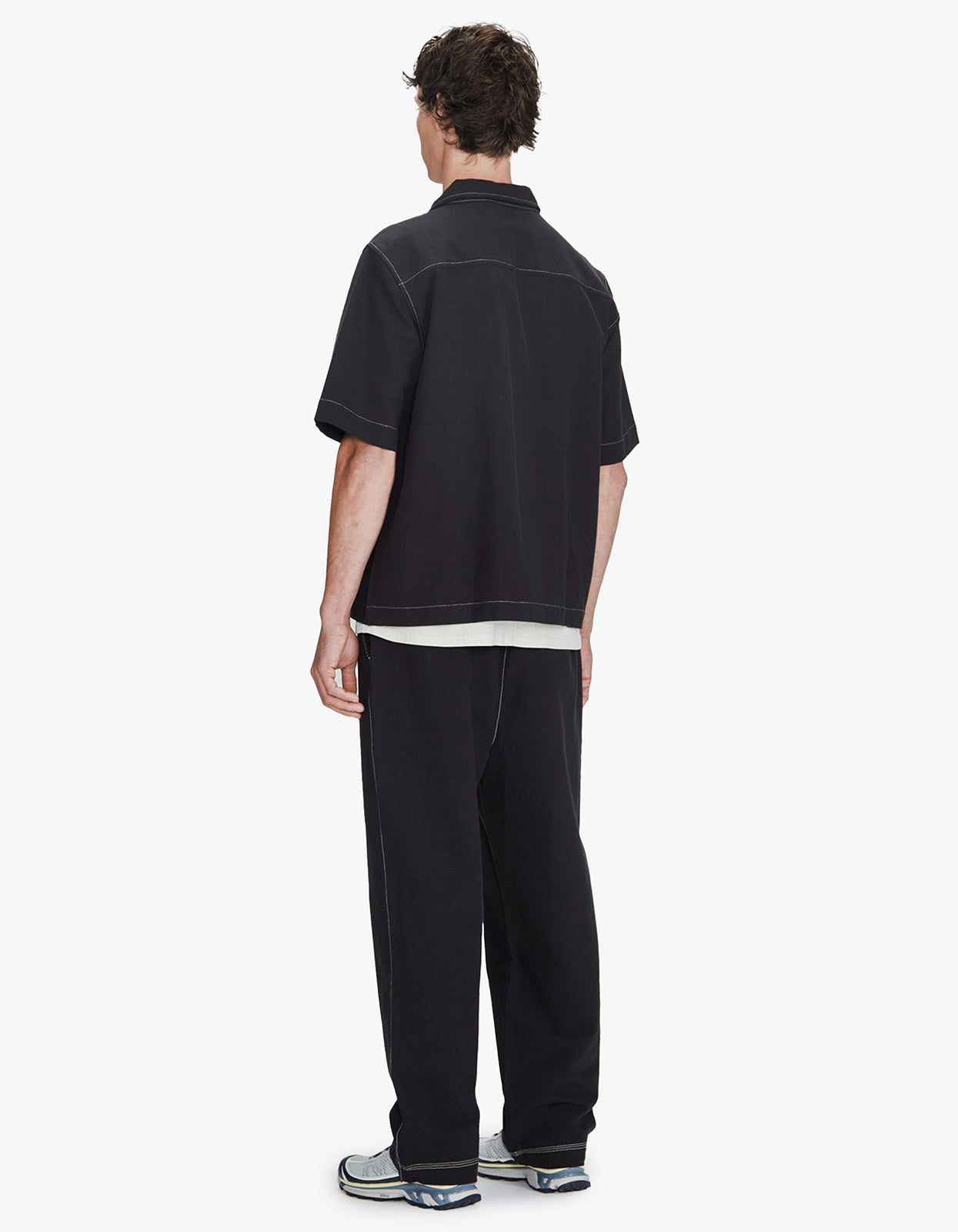 Mens Box Fit Overshirt - Black