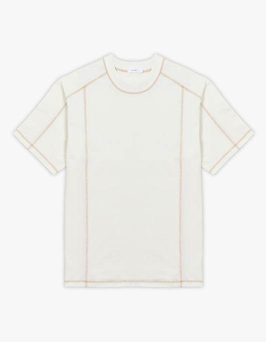 Mens Rec Tee - White With Tabacco