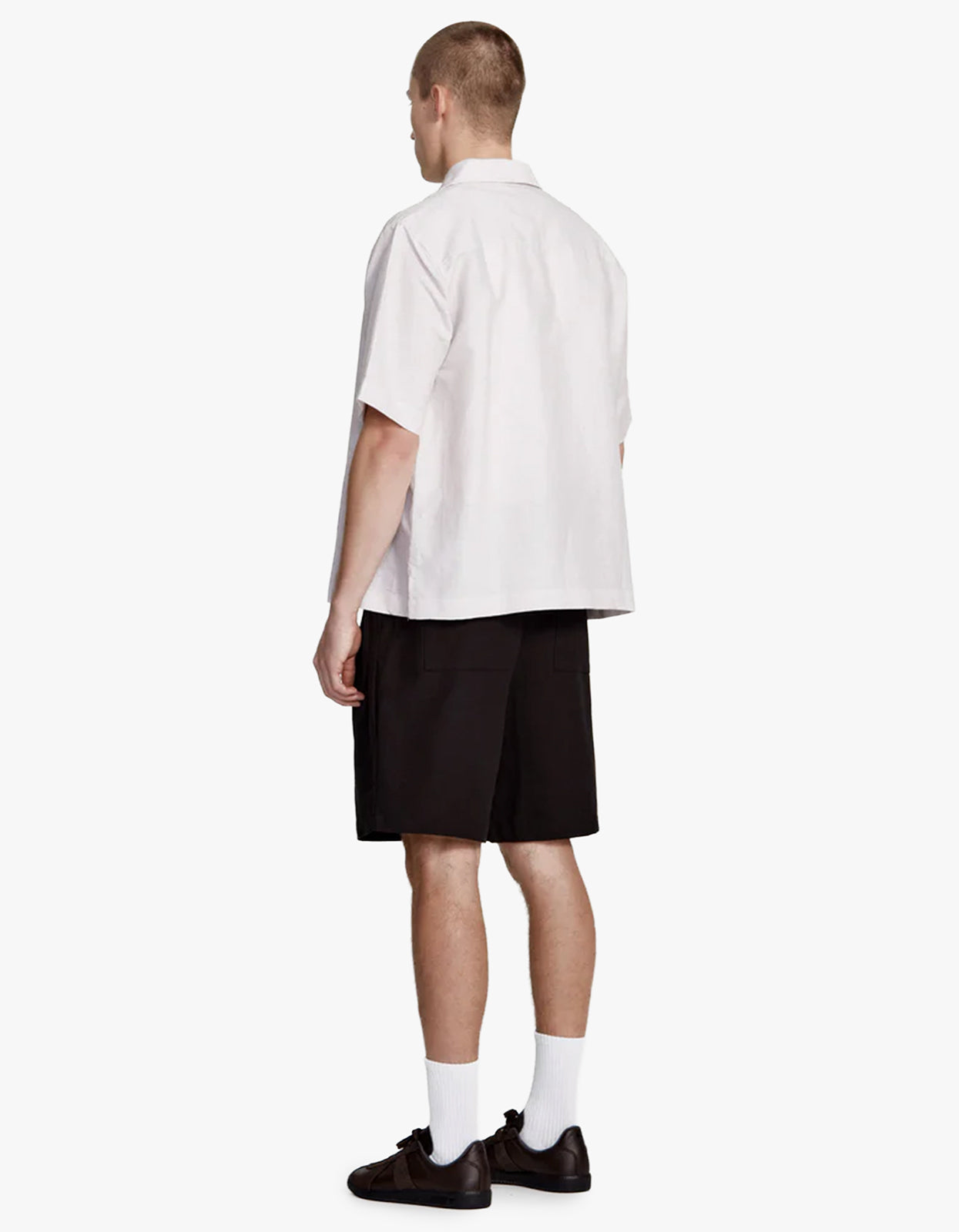 Mens Pleat Front Short - Black