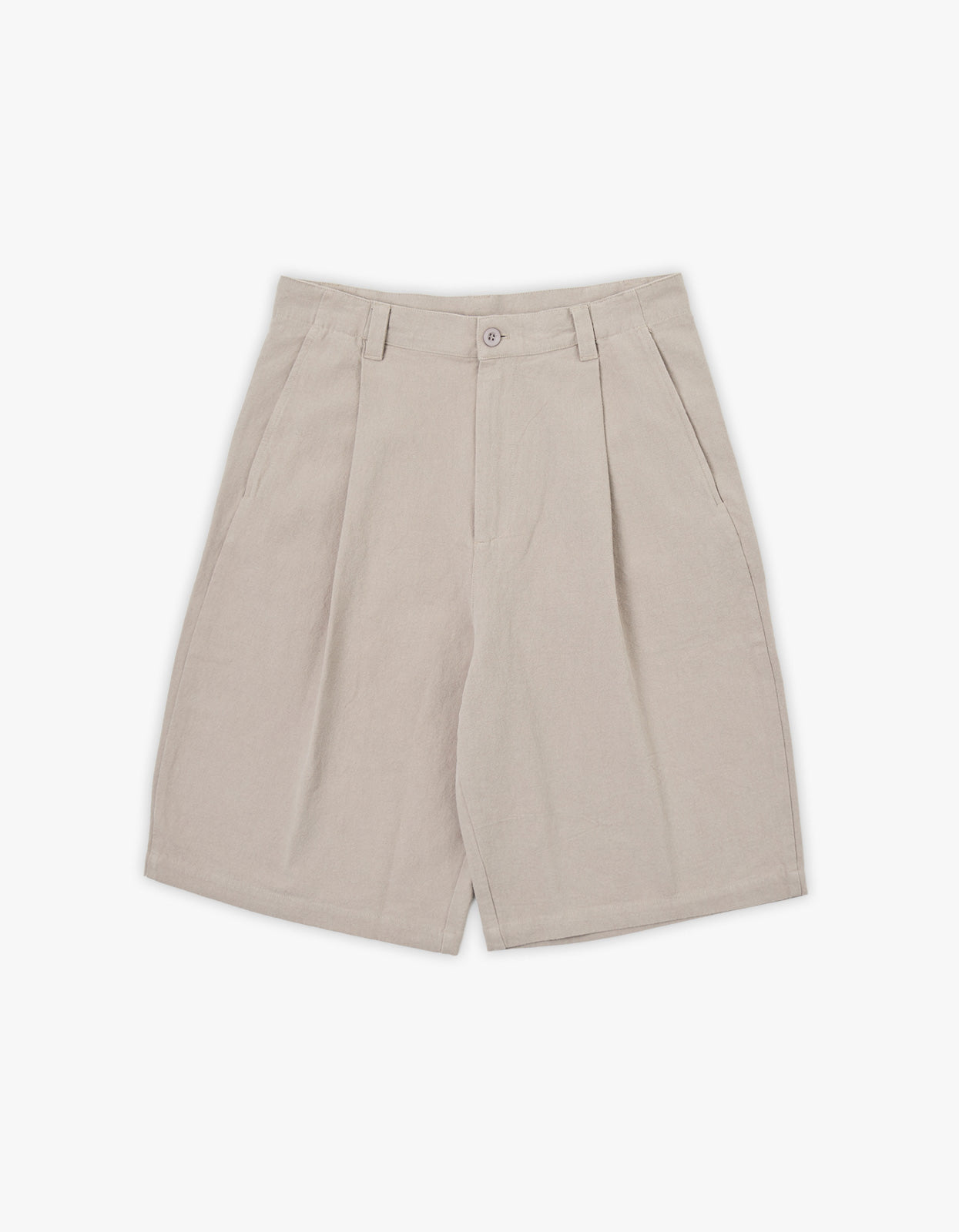 Mens Pleat Front Short - Smoke