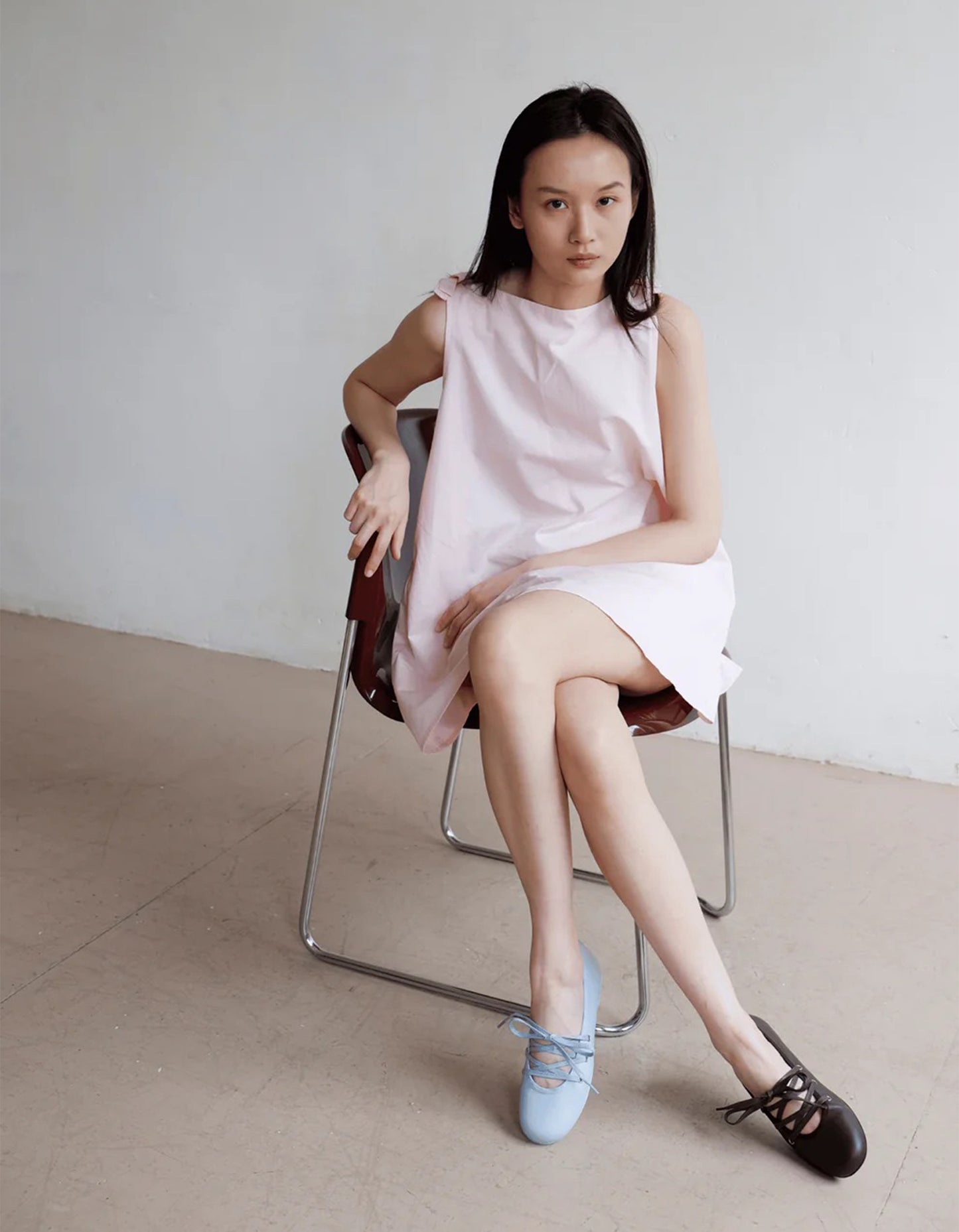 Margie Pinny Dress - Baby Pink