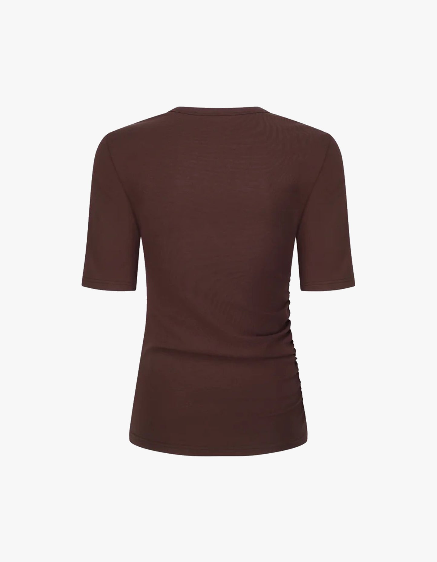 Ruched S/S Tee - Choc