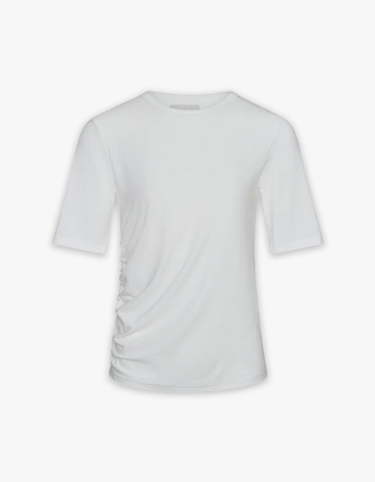 Ruched S/S Tee - Ivory