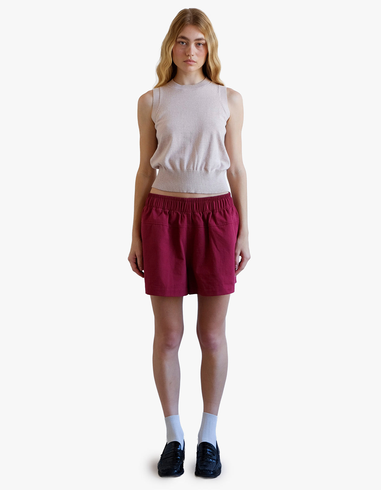 Whimsy Cotton Vest - Pink Beige