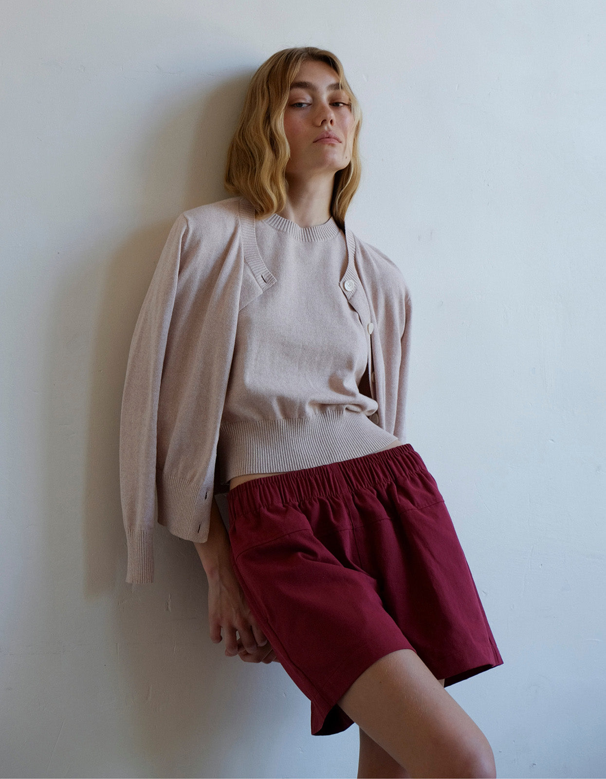 Whimsy Cotton Vest - Pink Beige