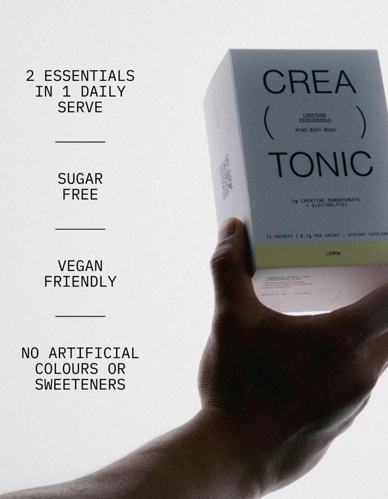 Creatine + Electrolytes 15 Sachet Box - Refreshing Lemon