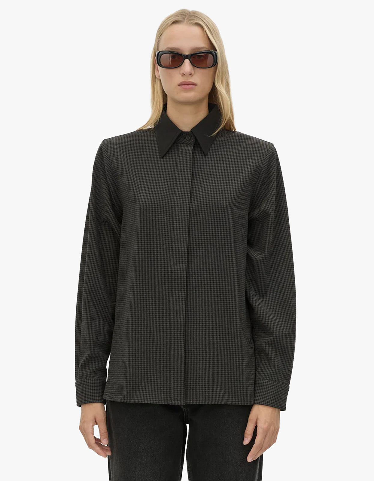 Genre Gingham Shirt - Steel