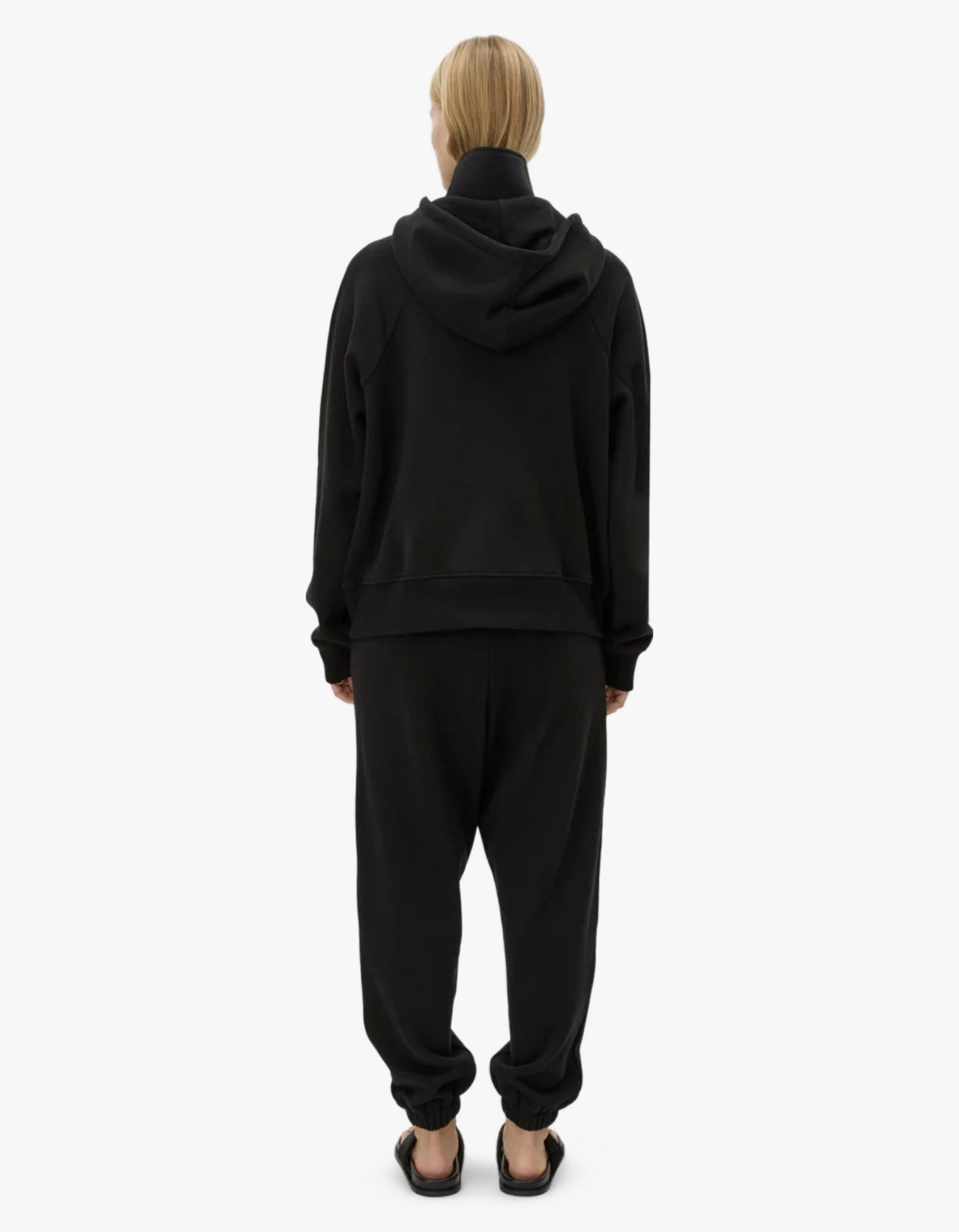 Lyra Emb Hoodie - Black/White
