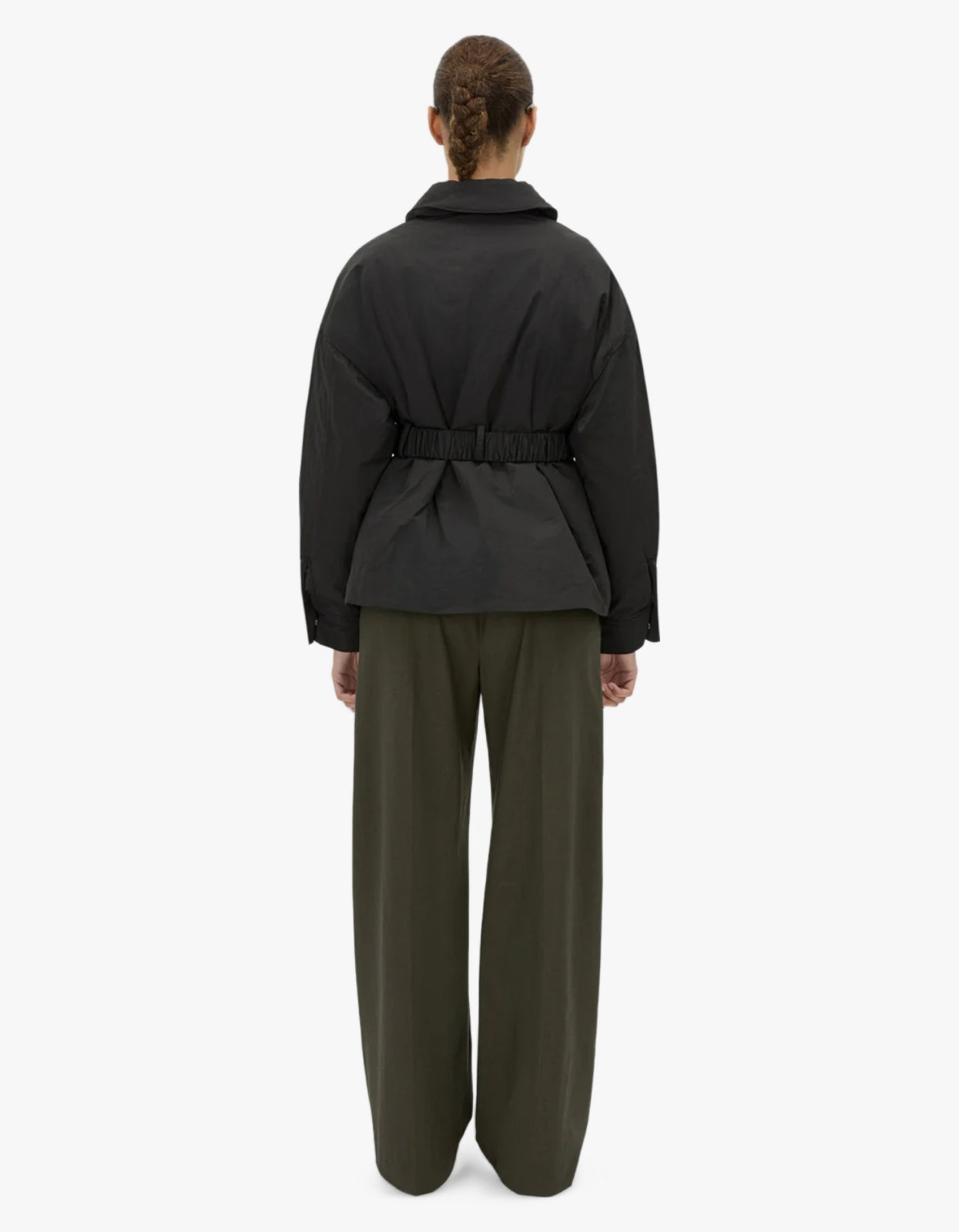 Manon Padded Belted Jacket - Black
