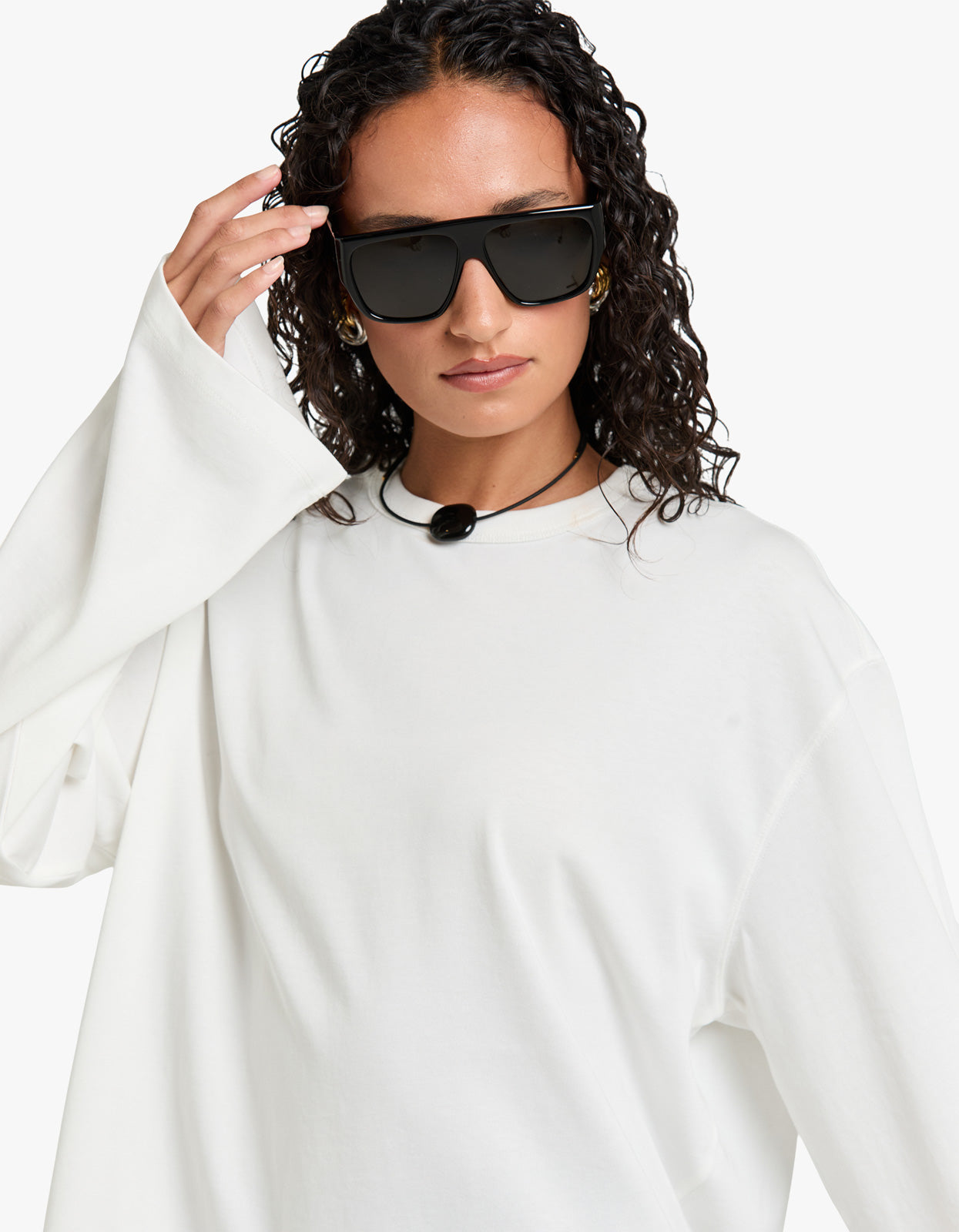 Peretti Long Sleeve Tee - Soft White