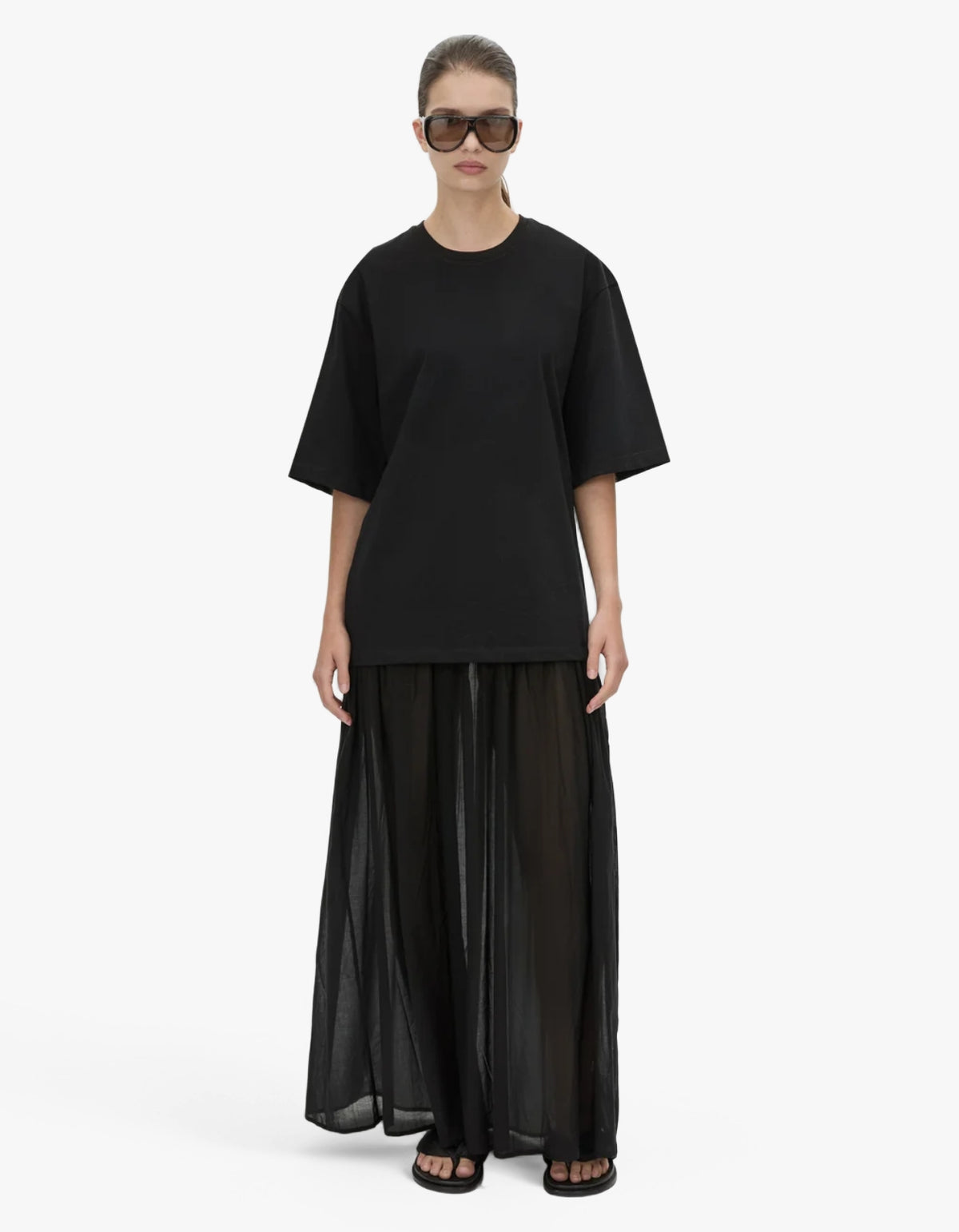 Romy Contrast Maxi Dress - Black