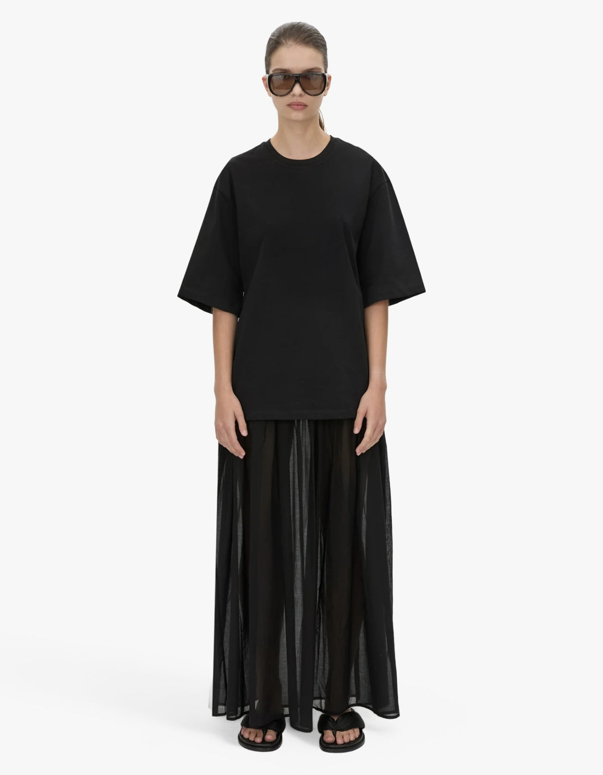 Romy Contrast Maxi Dress - Black