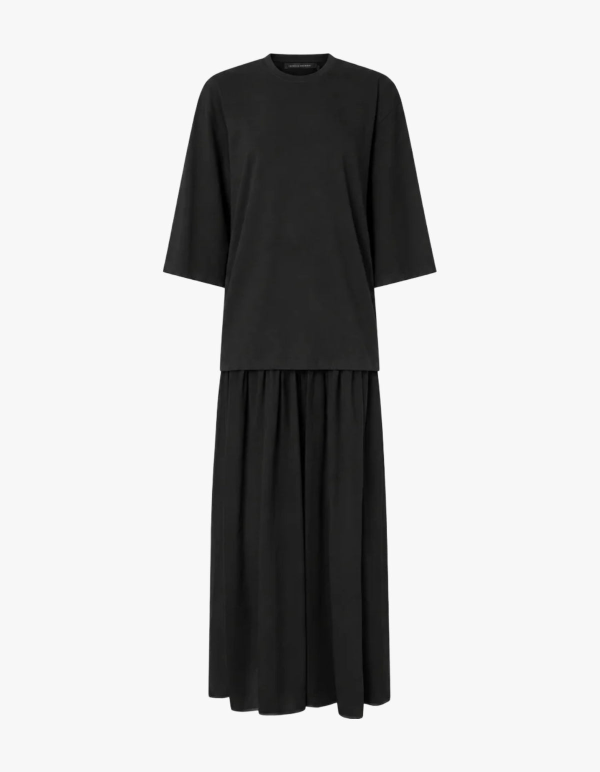 Romy Contrast Maxi Dress - Black