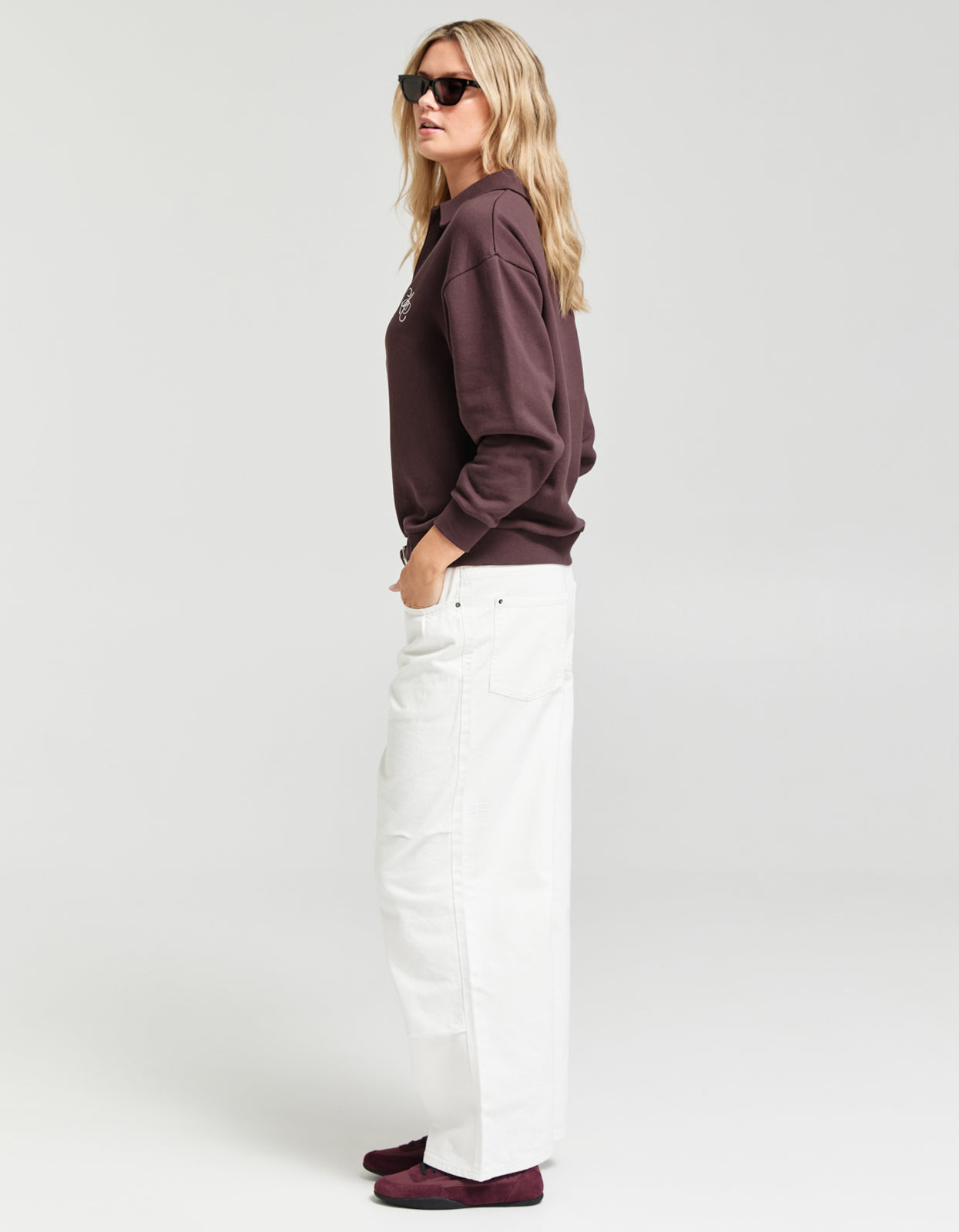 Cadillac Fleece Polo - Dark Chocolate