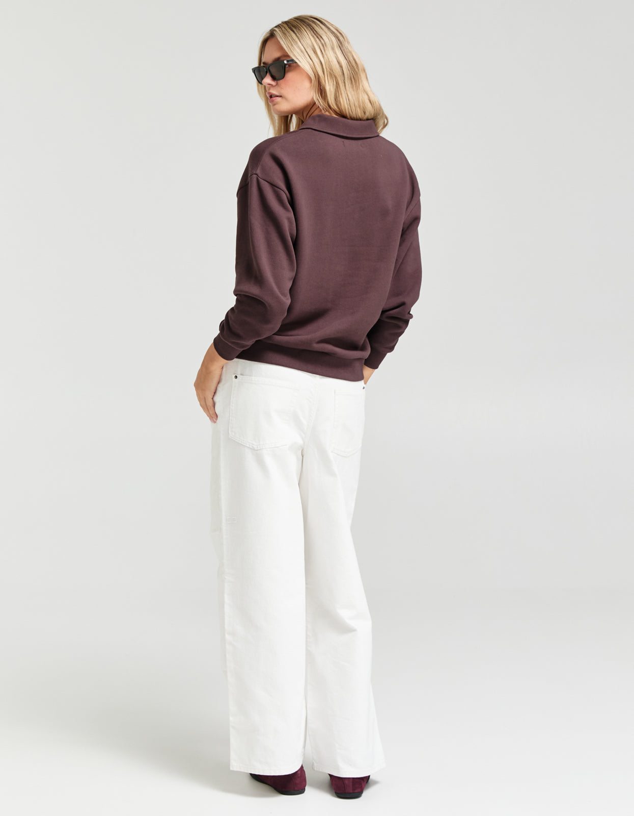 Cadillac Fleece Polo - Dark Chocolate