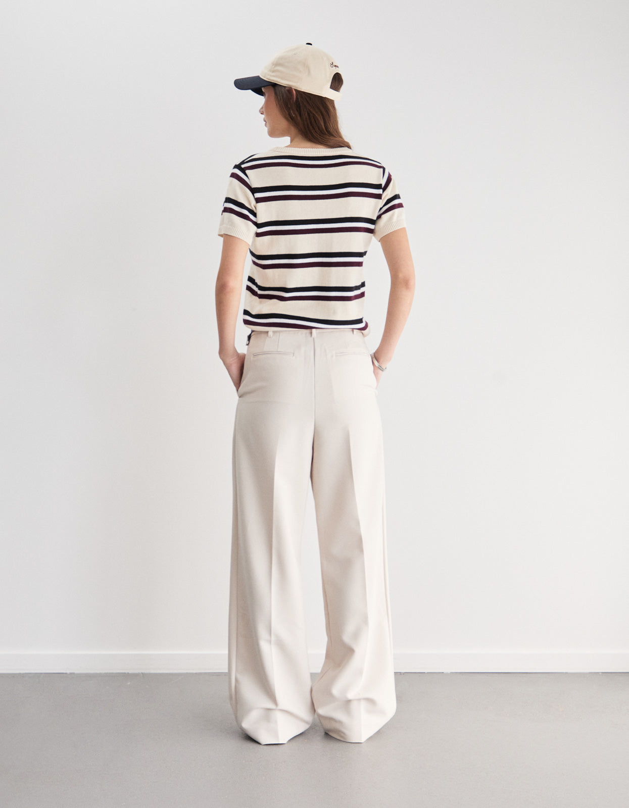 Capri Tee - Ivory Stripe