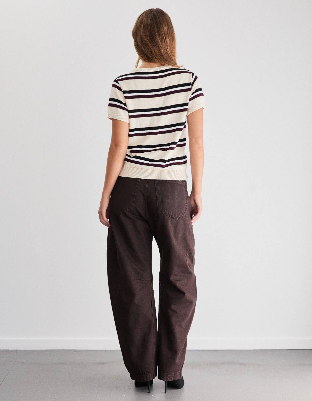 Capri Tee - Ivory Stripe