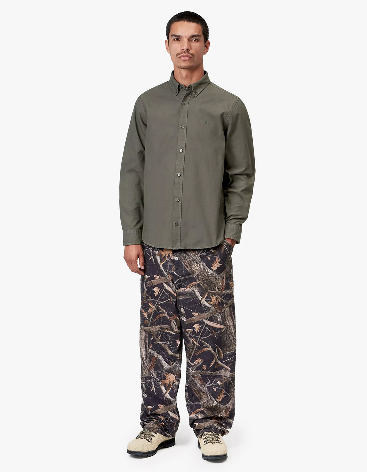 L/S Bolton Shirt - Shungite Garment Dyed