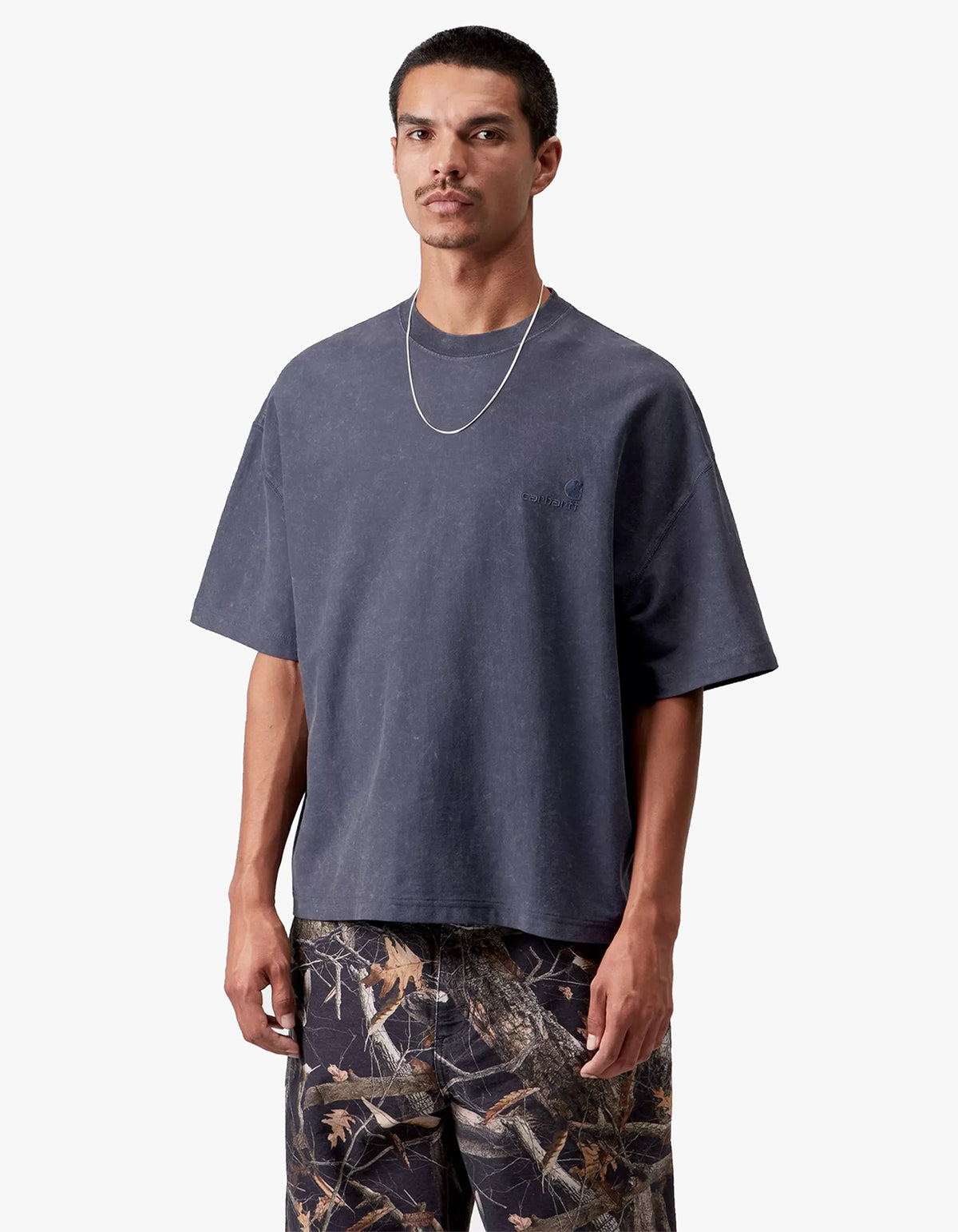 S/S Lambert T Shirt - Dark Navy Moon Wash