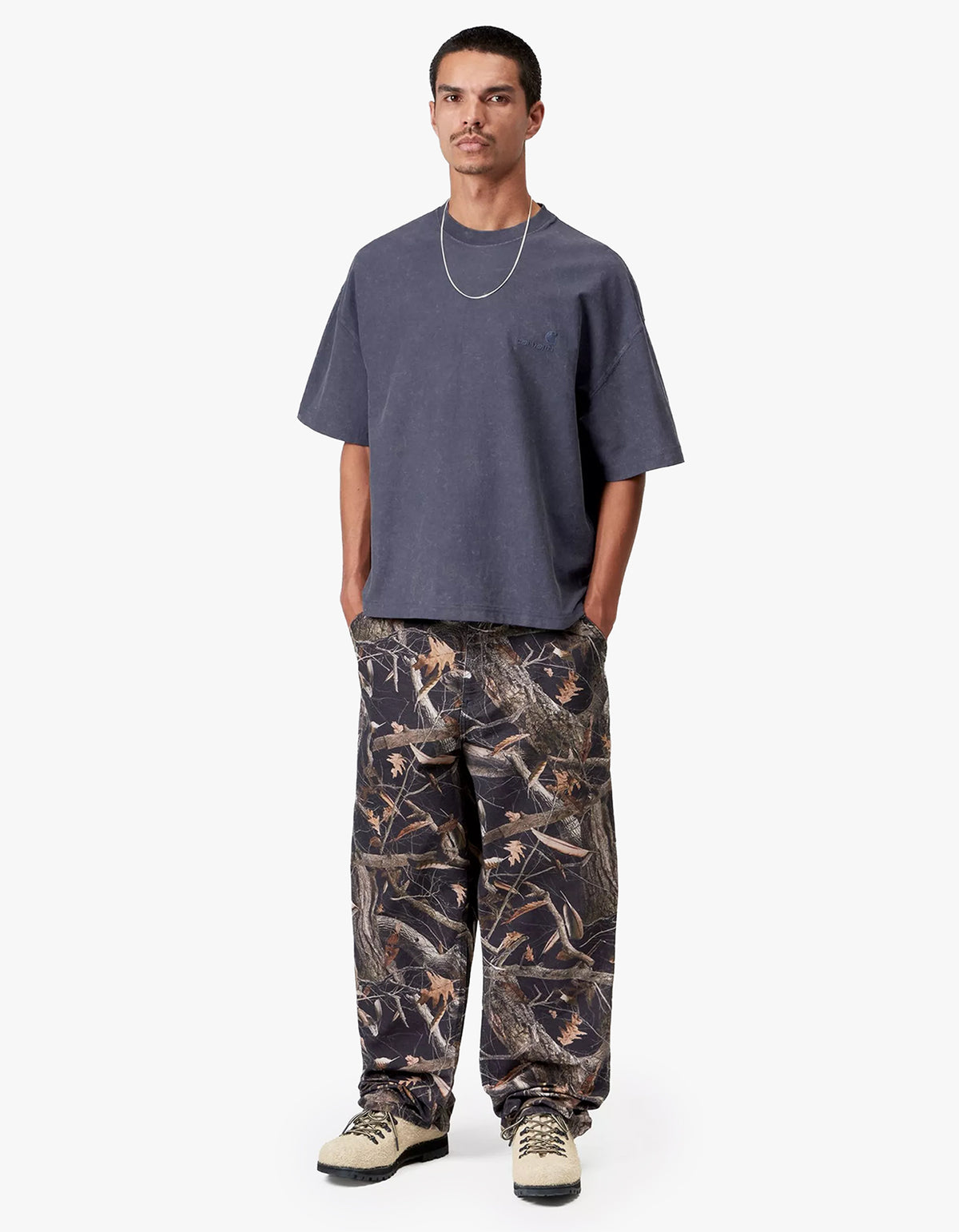 S/S Lambert T Shirt - Dark Navy Moon Wash