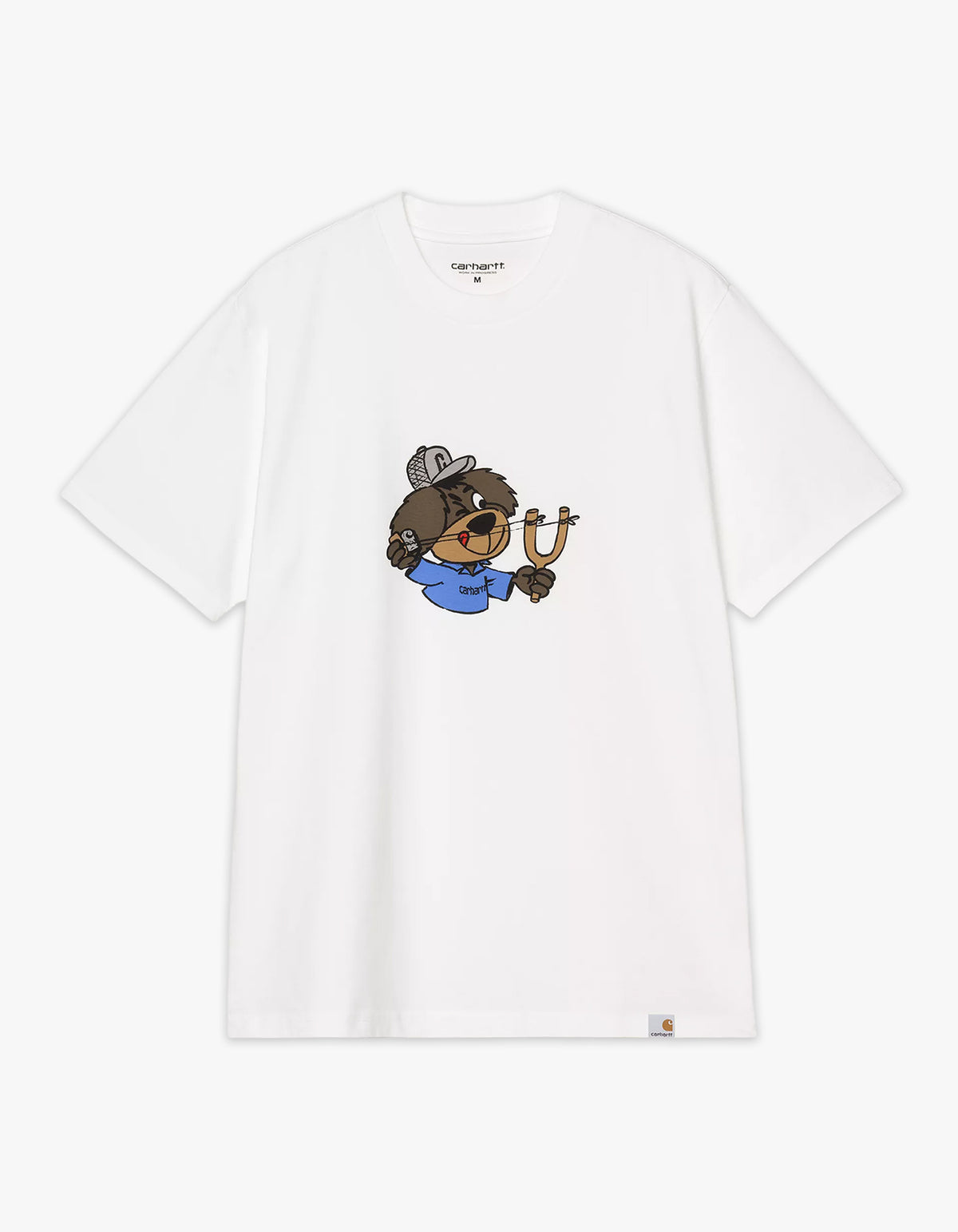 S/S Slingshot T Shirt - White Heavy Enzyme Wash