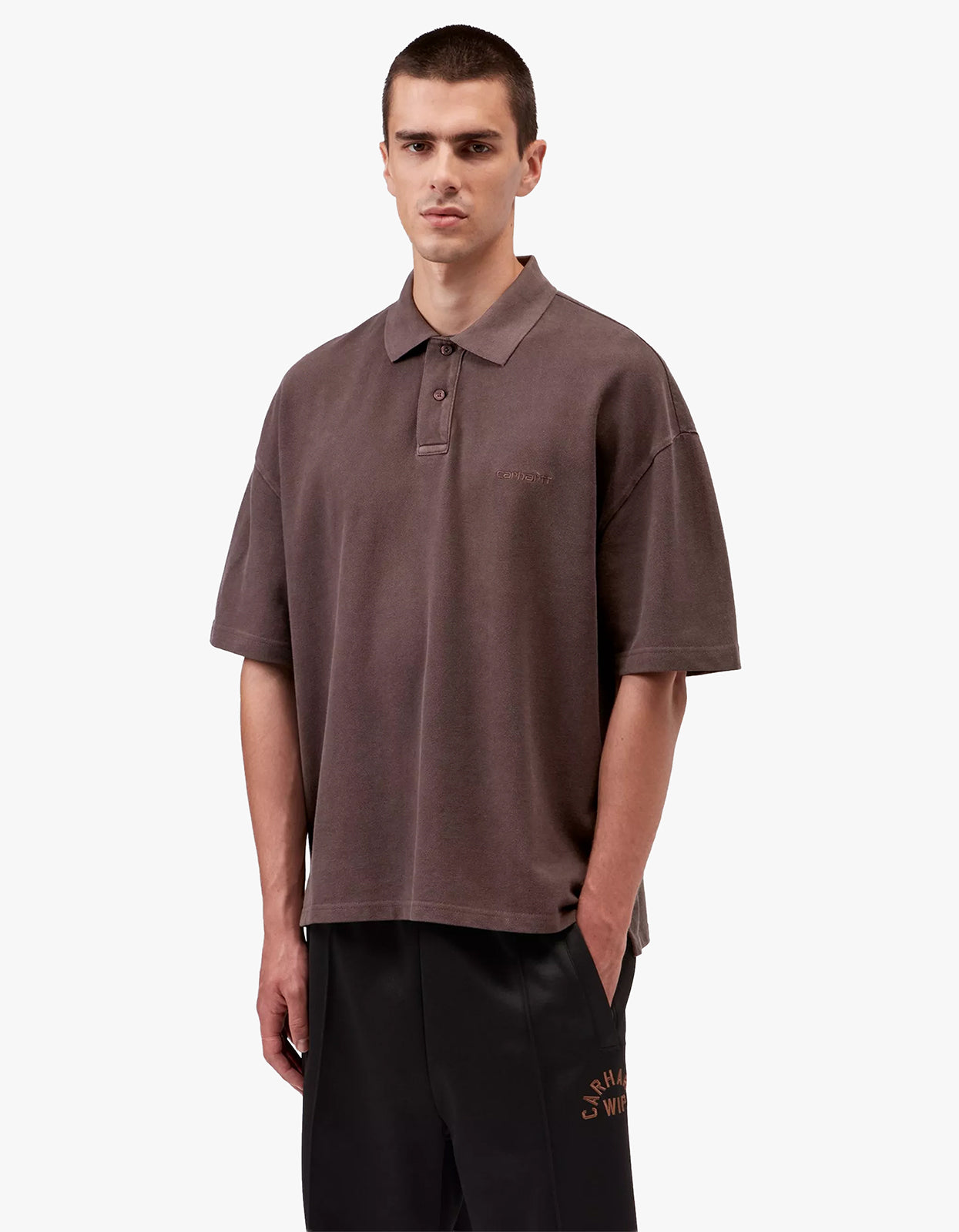 S/S Wayne Polo - Palisander Garment Dyed
