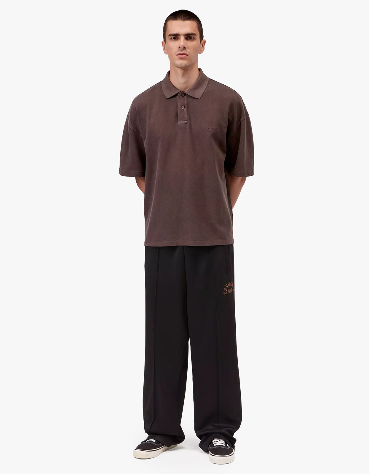 S/S Wayne Polo - Palisander Garment Dyed