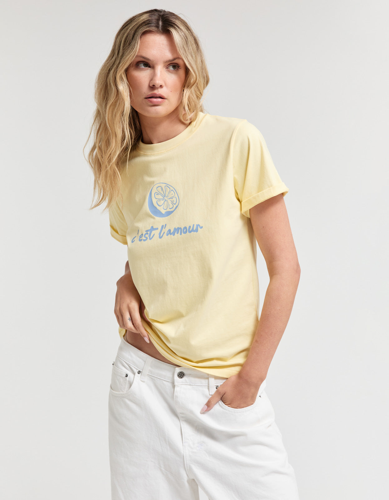 C'est L'amour Tee - Lemon