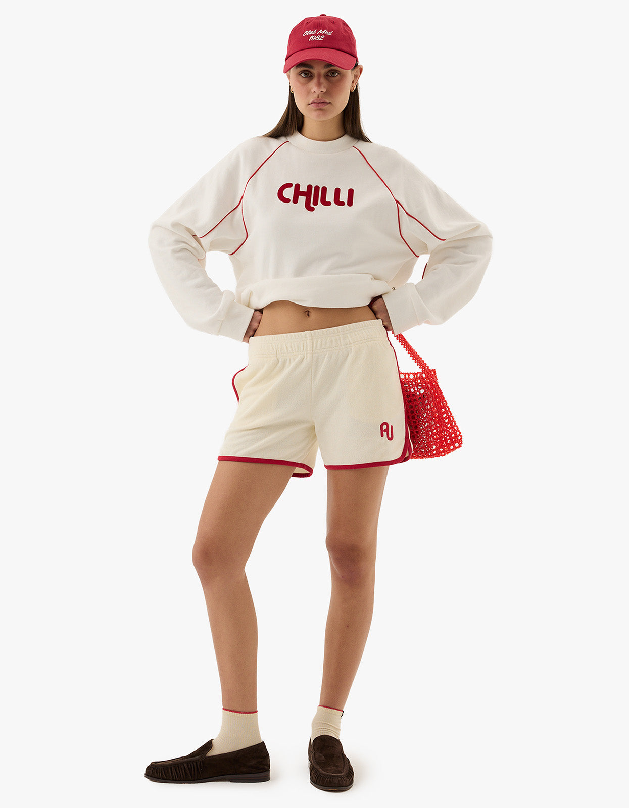 Chilli Terry Short - Warm White Unique Color