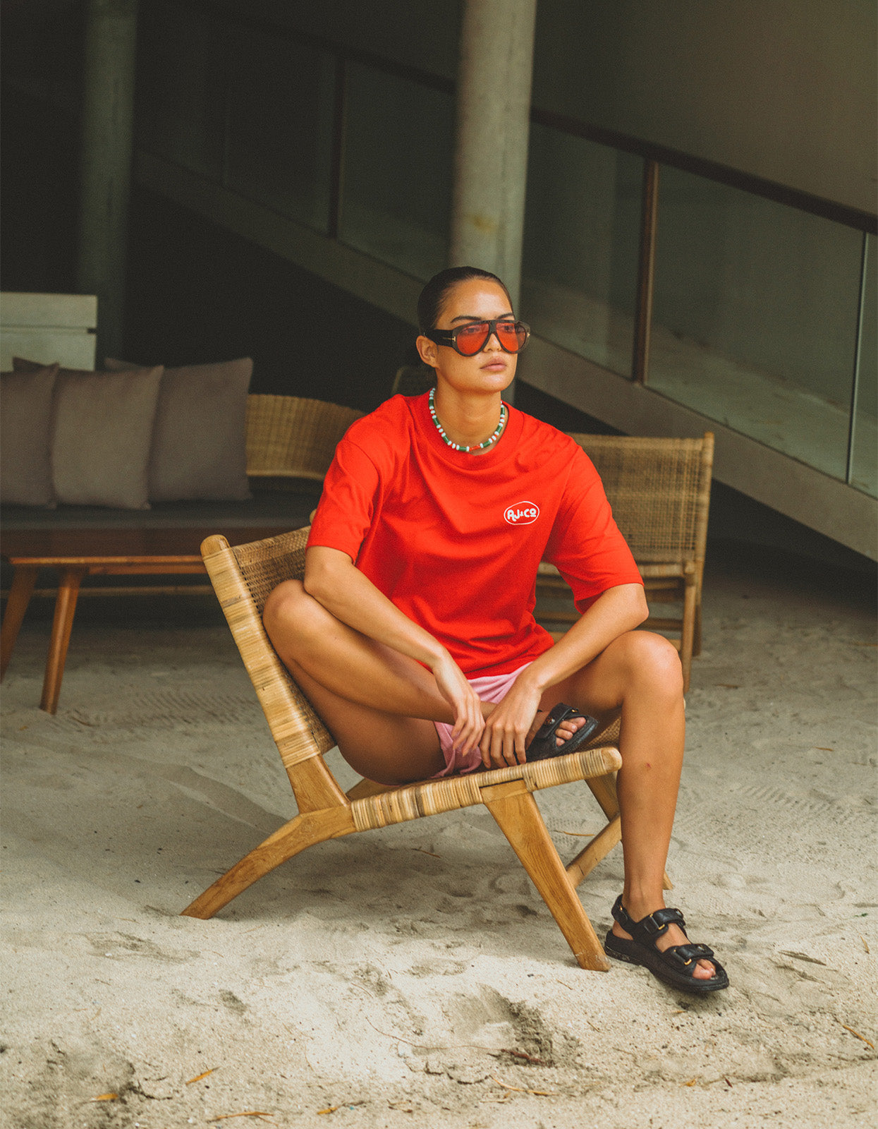 Chillin Tee - Poppy Red