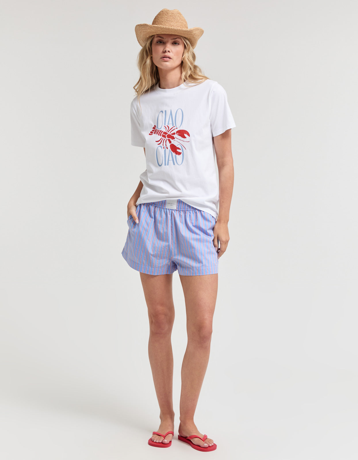Ciao Ciao Lobster Tee - White