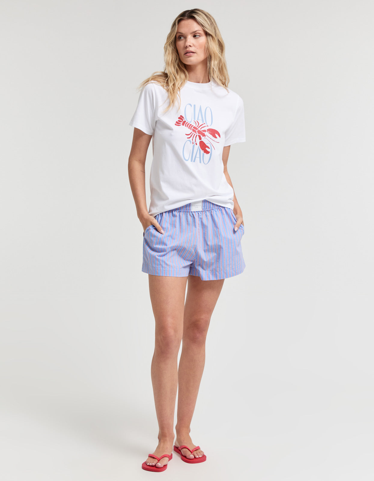 Ciao Ciao Lobster Tee - White