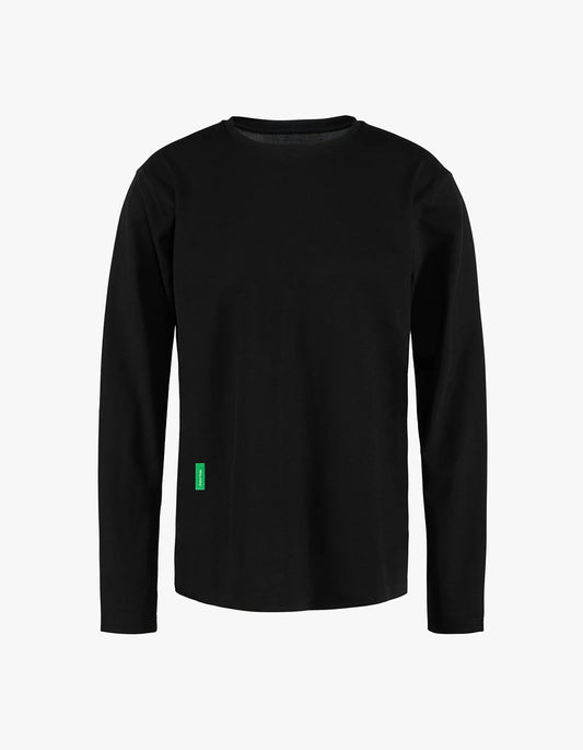 Quick-Dry Boxy Long Sleeve Tee - Black