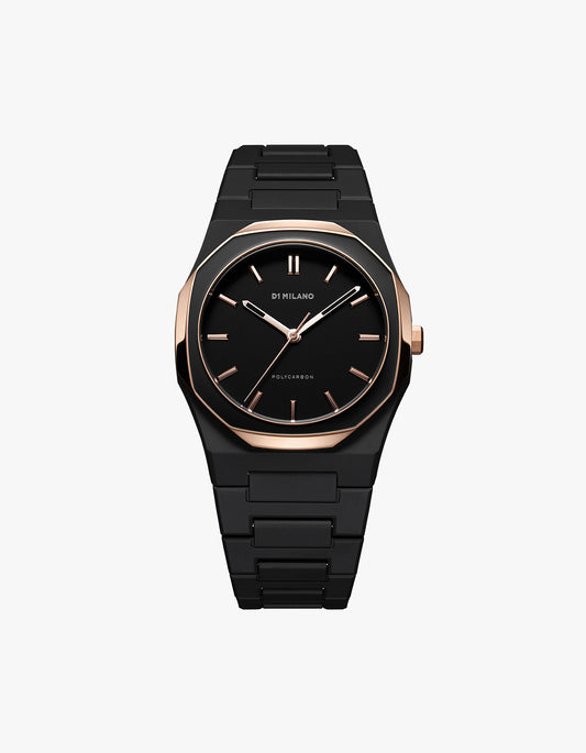 Polycarbon 37mm Watch - Gold Mesh