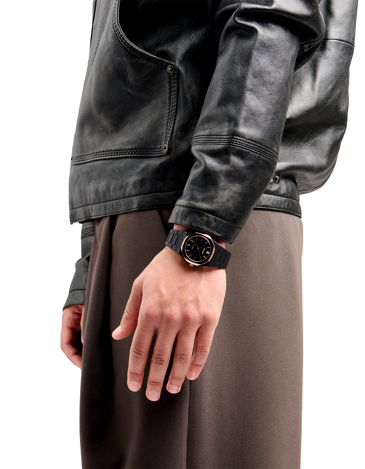 Polycarbon 37mm Watch - Gold Mesh